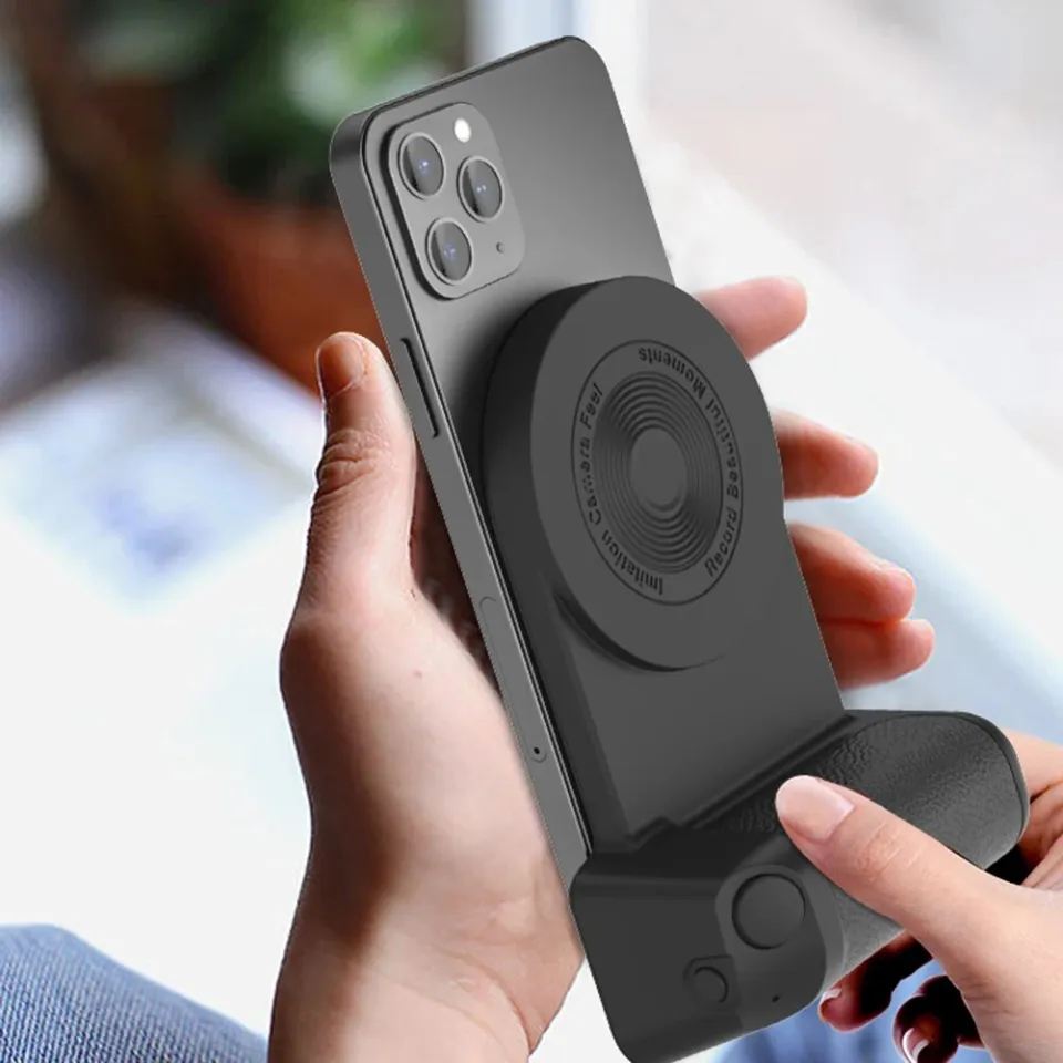 Magnetic Camera Handle Bluetooth Phone Grip Photo Bracket Anti-shake Selfie  Device for Android Apple Wireless Charging