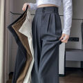 Women'S Loose Spring Summer 2024 New High Waist Wide Legs Slim Casual Trousers Korean Fashion Trend Female Suit Straight Pants. 