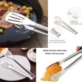 Precision and Style Combined:  Steel Cooking Tong Clip Clamp - The Ultimate Accessory for Salad Serving and BBQ Mastery.. 