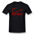 Funny Love Fishing TShirt Men Just Fish It Funny T-Shirt Short Sleeves  Hop Oversized O-Neck Cotton T Shirts. 