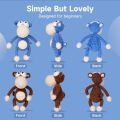 KRABALL Animal Dolls Crochet Knitting Kits With Cotton Yarn Thread Instruction For Beginners DIY Craft Knit Tool Set Accessories.