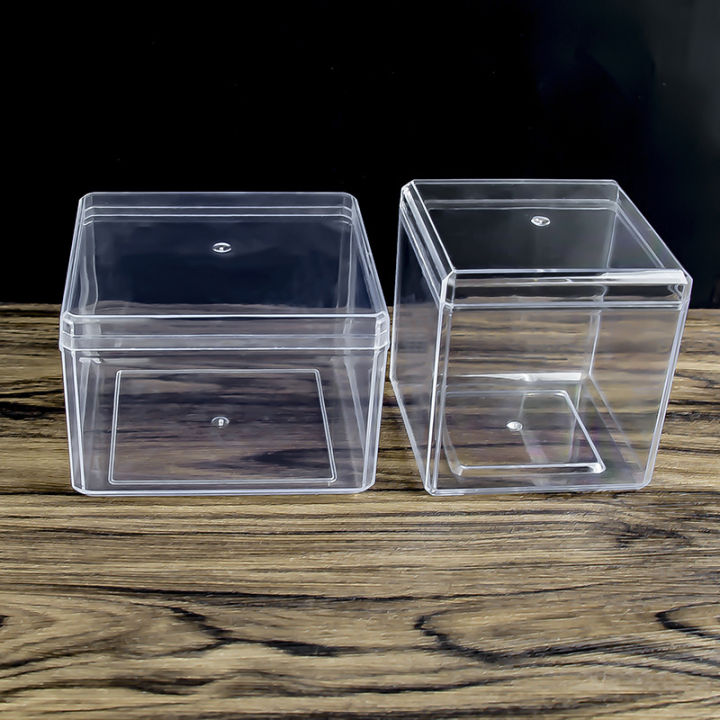Transparent Display Box Acrylic Boxes With Cover Jewelry Organizer Gift Packing Case Food Candy Storage Container