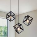 Modern Iron Ceiling Pendant Lamp Shade Black Square Shape (Bulb not Included) 1Pcs.