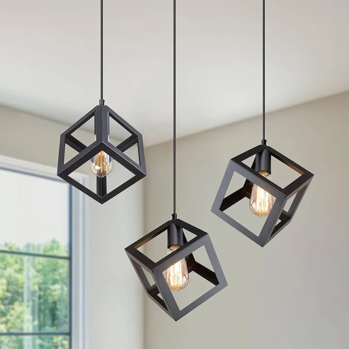 Modern%20Iron%20Ceiling%20Pendant%20Lamp%20Shade%20Black%20Square%20Shape%20(Bulb%20not%20Included)%201Pcs%20-%20Image%203