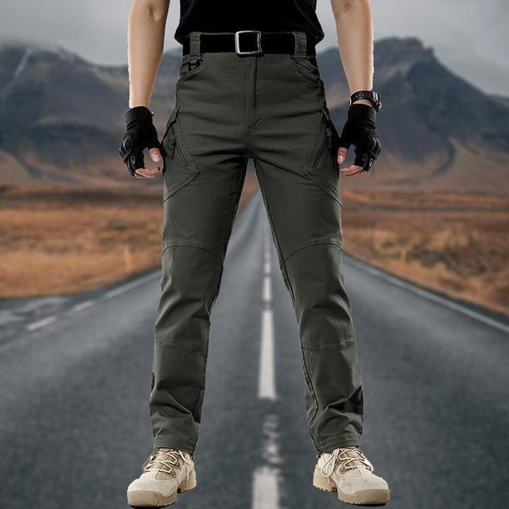 Men s Tactical Pants Multicket Elastic Waist Trousers Male Casual Autumn Spring Cargo Pants For Men Slim Fit Daraz .bd