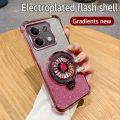 For Xiaomi POCO M6 Pro 4G Case Shockproof Electroplated TPU Rotating Gyro Stand Cover Phone Casing For Xiaomi POCOM6 Pro 4G Back cover.