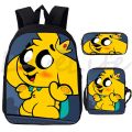 Kawaii Cartoon Mikecrack Backpacks Anime Compadretes Schoolbag Children Bookbag 3Pcs/Set Students School Bag Los Compas Mochila.