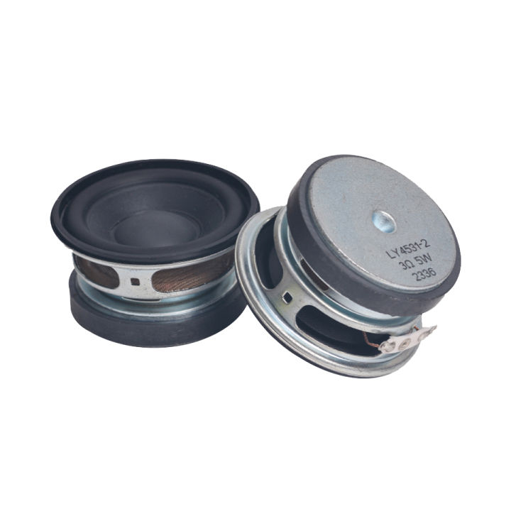 2 Pcs 2 Inch 3 Ohm 5W Audio Speaker Full Range Portable 52mm Round Waterproof DIY Home Sound Bluetooth Amp Loudspeaker