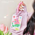 (New)Tulip card et cute elastic rope tudent chool card bu meal protection card et key chain work card ID et.