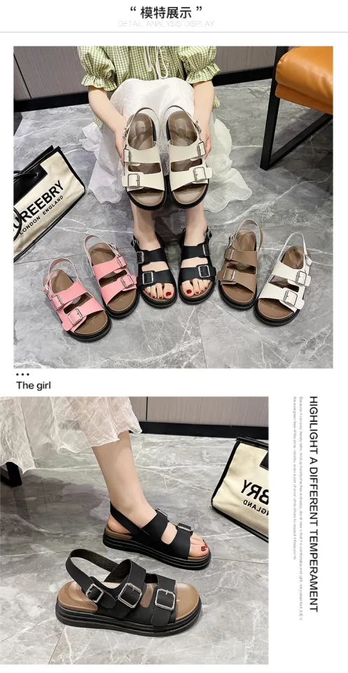 Thick-soled Birkenstock sandals for women summer 2024 new Korean