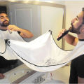【The road to happiness Store】70*118cm Man Bathroom Apron Beard Care Trimmer Hair Shave Apron for Man Waterproof Floral Cloth Household ing Protect.