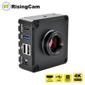 RisingCam New 4K FHD 60fps HDMI and USB output SONY imx334 sensor digital industrial 4K microscope camera for soldering repair. 
