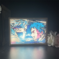 3D Anime Figure Sunshine Night Light Art Painting Design 3 Colors Wood Photo Frame Light Bedroom Decoration Atmosphere Desk Lamp. 