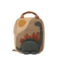 New Embroidery Sun Long Neck Small Dinosaur Backpack Hook Hair Embroidered Cartoon Canvas Kindergarten Children Backpack. 