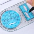 Multifunctional Geometric Ruler Geometric Drawing Template Measuring Tool Drawing Geometric Ruler For School Office Supplies.