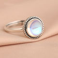 Retro Minority Design Moonstone Simple Super Fairy Gemstone Ring for Women ins Wind Affordable Luxury Fashion Advanced Sense.