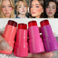 Jelly Blush Stick Sheer Lip & Cheek Stain Cheek Tint Watercolor Finish Makeup Blush. 