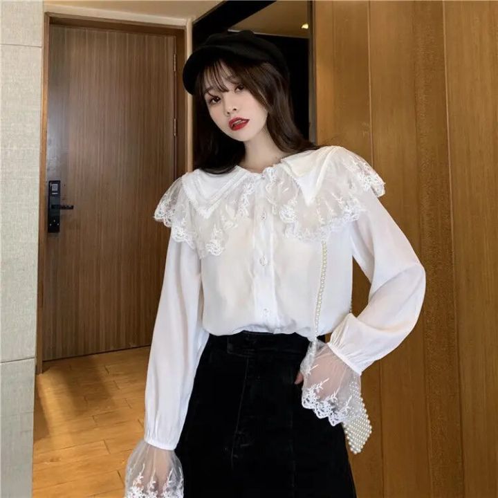 French%20Vintage%20Doll%20Collar%20Shirt%20Women%20Trend%20Korean%20Chiffon%20Cute%20Lace%20Patchwork%20Button%20up%20Lolita%20Blouse%20Preppy%20Top%20Long%20sleeve%20-%20Image%206