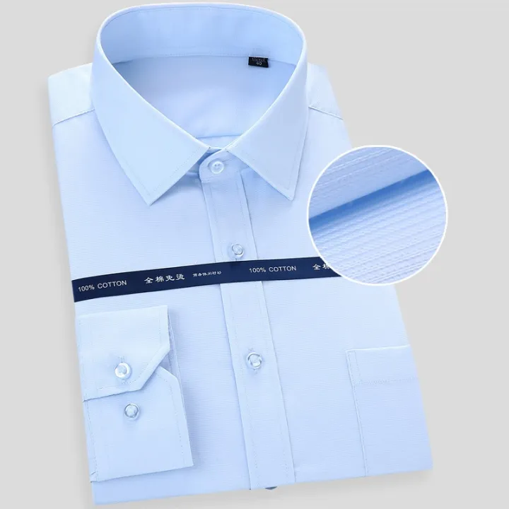 High%20Quality%20Non-ironing%20Men%20Dress%20Long%20Sleeve%20Shirt%202022%20New%20Solid%20Male%20Plus%20Size%20Regular%20Fit%20Stripe%20Business%20Shirt%20White%20Blue%20-%20Image%204