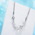 Silver Bracelets for Women Clear Cube Crystal Chain Bracelet. 