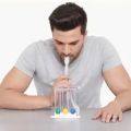 Respirometer Breathing Exerciser3 Balls Breathing Trainer Vital Capacity Exerciser Spirometer Breathing Respiratory Exerciser Lung Function Training Instrument.