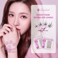 GENIELASH C/D/D+ Curl Lazy Cat Lashes DIY Cluster Eyelashes Sun Flower Black Line 40 Cluster Set Eyelash Extension Medium Length Soft Nature Individual Lashes. 