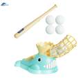 Kids Pitching Machine Baseball Pitcherpitching Machine Automatic Baseball Launcher 6 Baseballs Blue. 