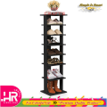 Shoes Storage Stand Simple Modern 7 Tiers Single Shoe Rack Organizer Multi-Shoe Rack Shoe box Storage Shelf Color-White-Black-Walnut. 