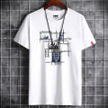 Kwai New Summer Short Backing Shirt Round Neck T-shirt Fashion Couple Half Sleeve Men's T.