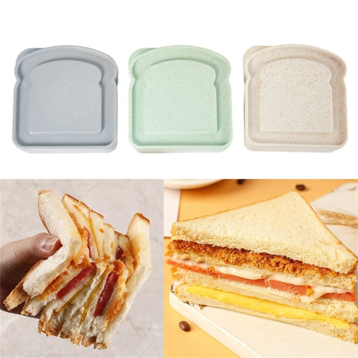 Sandwich Storage Box Silicone Lunch Box Food Storage Case Reusable Microwave Lunch Box Food Storage Container Sandwich Boxes
