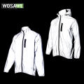 WOSAWE Men's Fully Reflective Jacket Outdoor Lightweight Windbreaker MTB Bike Hooded Rain Jacket Running Fishing Cycling Coat. 