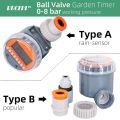 1PC Ball Valve LCD Garden Water Timer Rain Sensor Automatic Irrigation Controller Electronic Programmable Digital Joints.