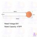 25Pcs- Ceramic Capacitor 471 470pF 50v Electrical Circuitry & Parts. 