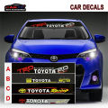 TOYOTA TRD Racing Car Universal Windshield reflective sticker Sport Windshield Banner Vinyl Decal Sticker CAR FRONT Windshield Glass Sticker.