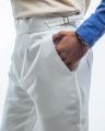 Men’s White Straight Fit Formal Gurkha Pants. 