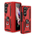 Applicable to New Samsung Z Fold 5 Sergeant Phone Case Folding Car Magnetic Suction Bracket Protective Case Drop-Resistant. 