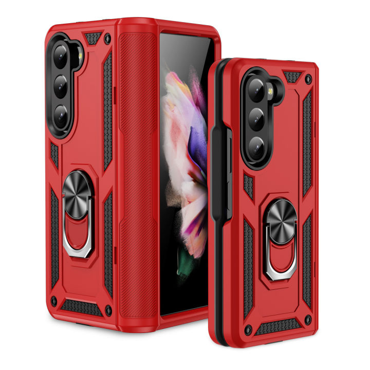 Applicable%20to%20New%20Samsung%20Z%20Fold%205%20Sergeant%20Phone%20Case%20Folding%20Car%20Magnetic%20Suction%20Bracket%20Protective%20Case%20Drop-Resistant%20-%20Image%202