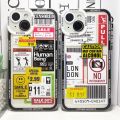 Mix Labels Collage Stickers Aesthetic Phone Case For iPhone 15 14 13 12 11 Pro Max Mini XS X XR SE 7 8 Plus Clear Soft Cover. 