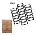 20x Office File Label Holder, Metal Frame Handle, Drawer Tag Pull Name Card Tag Hardware Accessories.