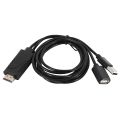 USB Female to HDMI Male HDTV Adapter Cable for iPhone 7/7plus/6s. 