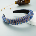 Heming headbands, European and American hand-woven beaded headbands, women's baroque sponge hair bundles, Korean simple face wash hair accessories.