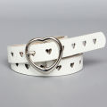 Kawaii Pink Y2k Belt Women Jeans Buckle Adjustable Multicolor Cute Heart Studded Belt Korean Fashion Y2k Accessories 105CM.