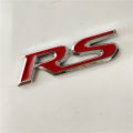 1 Pcs 3D Metal RS Logo car emblem Rear Trunk.