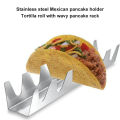 Taco Holder Creative Stainless Steel Mexican Pancake Rack 6-grid Tortillas With Wavy Pancake Rack Material: food stainless steel 430. 