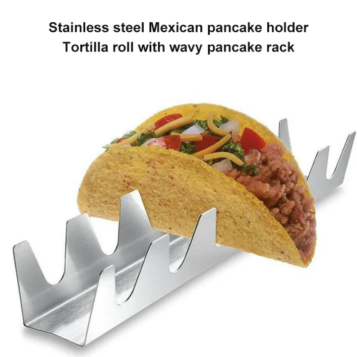 Taco%20Holder%20Creative%20Stainless%20Steel%20Mexican%20Pancake%20Rack%206-grid%20Tortillas%20With%20Wavy%20Pancake%20Rack%20Material:%20food%20stainless%20steel%20430%20-%20Image%205