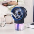 Desktop Mini Air Cooler Spray Small Fan Water Mist Cooling Fan USB Rechargeable Portable Air Conditioner Fan Air Humidifier.