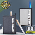 Portable Automatic Cigarette Case Metal Cigarette Boxes 10PCS Cigarette Holder Case Christmas Gifts Not Lighter Gadget for Men. 
