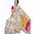 Fashionable Trendy Half Silk Afsan Print Saree for Women Without Blouse Piece- Multicolor- Suitable for All Season and Occasions- Perfect Casual Wear. 