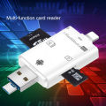 White Memory Card Reader Adapter OTG SD TF i-Flash Device HD For iPhone 12 IOS 14 Android. 