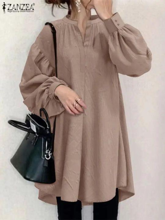 Womans%20fashionable%20Long%20Sleeve%20V-Neck%20Tunic%20Tops%20Elegant%20Holiday%20Blusas%20Mujer%20Female%20Casual%20Shirt%20plus%20sized%20-%20Image%202